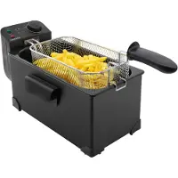 Tomado TDF3001B - Frituurpan - 3 liter inhoud - 2200 Watt - Koude zone - Zwart