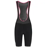 Rogelli Core Korte Fietsbroek Dames - Bretels - Zwart Roze - XS