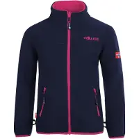 TROLLKIDS - Girls Oppdal Jacket XT - Fleecevest 122, blauw