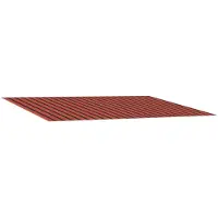vidaXL Vervangingsdoek voor zonnescherm Oranje en bruin 450 × 350 cm