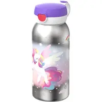 Mepal Campus RVS drinkfles met flipdop 600 ml - Unicorn Glow