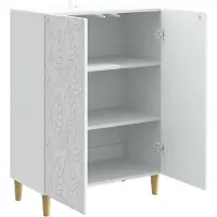 vidaXL Dressoir Wit 66 x 34,5 x 90 cm Bewerkt hout