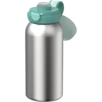 Mepal RVS drinkfles met flipdop Campus - 600 ml - Waterfles RVS - Lekdicht - Hygiënische deksel - Cool mint