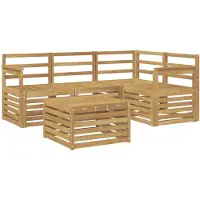 vidaXL Buiten bank set 5 st Wit Massief Acacia Hout