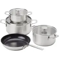 KitchenAid Roestvrij Stalen Pannenset 7-delig | RVS / INOX - PFAS-vrij