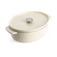 KitchenAid Gietijzeren Braadpan Ovaal Ø30cm / 5.6L 'Cream'