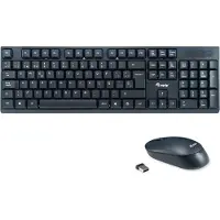 Equip 245221, draadloos toetsenbord + muis, Spaans toetsenbordindeling, zwart