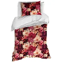 De Witte Lietaer Dekbedovertrek Dahlia Coral Paradis Satijn-140 x 200 / 220 cm | 1-Persoons