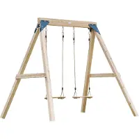 Axi Yuna Bruin Dubbele Houten Schommel - FSC hout - Vrijstaande schommel met 2 houten schommelzitjes - Kinderschommel - 10 jaar garantie