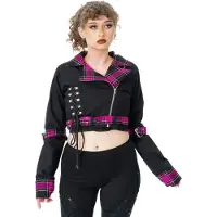 Heartless - Hexbourne Jacket - S - Zwart/Roze