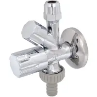 Schlosser Js Kombi-Eckventiel, Zelfdienend, Met Designhandgreep, 1/2", Verchroomd