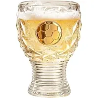 VHV - Bierpul - voetbal trofeeglas 400 ml - helder glas voor bier, frisdrank en cocktails - voor wedstrijdavond en voetbalfeest - Wereldkampioenschapsthema