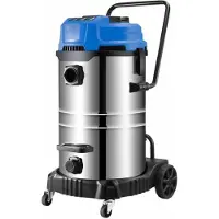 Borg Industriële Bouw Stofzuiger Nat en Droog - 2400 watt - 2 motoren - 80 Liter - RVS - Nat-en Droogzuiger