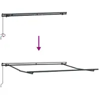 vidaXL Uitschuifbare luifel Zand 400 × 350 cm Polyester en Aluminium