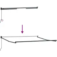 vidaXL Uitschuifbare luifel Zand 3 x 2,5 m 100% Polyester en Aluminium