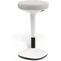 Desktronic Ergonomische Balanskruk - Wiebelkruk Hoogte 57-84cm - Zit-Sta Kruk ∅33cm - Anti-Slip Basis - Grijs