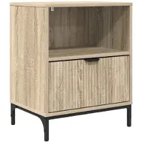 vidaXL Nachtkastje Sonoma eiken 49 x 36 x 61 cm Bewerkt hout