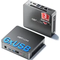 GEEKOM Air12 Lite Mini PC, Mini PC met Windows 11 Pro,Intel N95, 8 GB 256 GB SSD ,Mini Computer - 6×USB&9-PIN Ports | Dual-Display 4K@60Hz - Game PC,pc voor games en kantoor,mini-computer