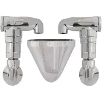 Schlosser JS ROERBUIS, model E, dubbel, voor inbouw, 1/2"x3/4"x1/2", chroom, DVGW-gekeurd