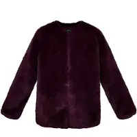 Gimme Luxueuze Vrouwen Jas van Vals Bont met Slanke Pasvorm - Paars - Maat S