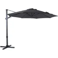 Axi Cyrus Premium Zweefparasol Ø 300cm Antraciet/grijs