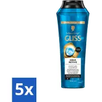 Schwarzkopf - Shampoo - Aqua Revive - Voor Hydraterend en Fris Haar - 250 ml - Bulkverpakking - 5 stuks