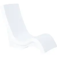 Step2 Vero Zwembad Stoel van Kunststof in Wit | Ligstoel met Verzwaarbare Voet en UV20-kunststof – voor Zonneplateaus tot 22,9 cm | Zonnebed voor buiten/tuin
