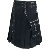 Heartless - Gothic Midirok - Calle Kilt - M tot L - voor Mannen - zwart | Maat M