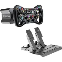 Moza Racing MOZA R12 V2 Wheel Base + KS Pro Steering Wheel + SRP2 Pedals - 12 Nm Direct Drive Sim Racing Bundle - PC
