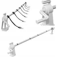Coil Zwembadafdekrol 1-6,15 m - Verstelbare telescopische afdekrol - Premium - 8 bevestigingsriemen - Gemakkelijk op te rollen en op te bergen - Complete set - Voor tuinzwembaden - Wit