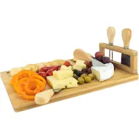 Krumble Kaasplank - Inclusief messenset - Bamboe - Lichtbruin