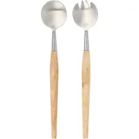 Krumble Saladebestek - Hout - RVS