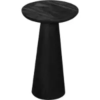 Lewis & Loft Bijzettafel Laci - Rond - FSC-gecertificeerd mangohout - ø30 cm - Gezandstraald zwart