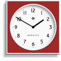 Newgate The Cube Clock - Wit & Rood