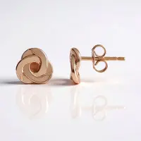 Cavill - Zilveren Oorknopjes - 925 Sterling Zilver met Roségouden Vergulding - 9 mm - Hypoallergeen Lichtgewicht Sieraden voor Dames