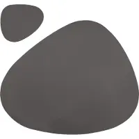 Krumble Placemat en onderzetter set - PU Leer - Donkergrijs