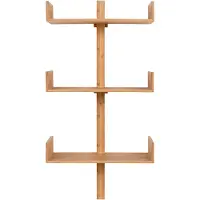 QUVIO Wandplank bamboe- Naturel - 50x102 cm - 3 planken