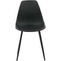 QUVIO Eetkamerstoelen set van 2 - Zwarte Poten - Zwart Plastic