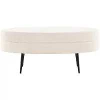 QUVIO Yomo Poef - Zwart Offwhite Teddy - Moderne Elegantie - Duurzaam Design