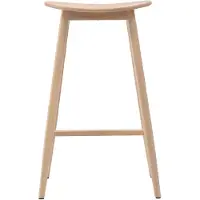 QUVIO Vira Barkruk - Whitewash Hout - Duurzaam en Comfortabel Design