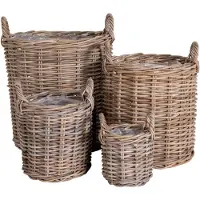 QUVIO Baskets Lisbon - Stijlvolle en Praktische Opbergmanden - Set van 4