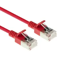 ACT DC7502 LSZH U/FTP CAT6A Datacenter Slimline Patchkabel Snagless | RJ45 Connectoren | Rood | 2 meter