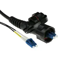 ACT 10 meter singlemode 9/125 OS2 duplex fiber patch kabel met LC en IP67 LC connectoren