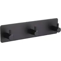 XIVADA Handdoekhaakjes Tres - Zelfklevend - Zwart - 3 in 1