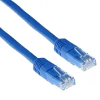ACT Blauwe 15 meter U/UTP CAT6A patchkabels met RJ45 connectoren