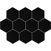 QUVIO Memobord - Hexagon Bulletin board - Set van 10 - Zwart