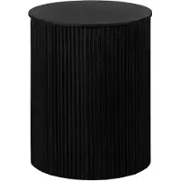 Lewis & Loft Bijzettafel Lonne - FSC mangohout - Met opbergruimte - ⌀40 cm - Zwart
