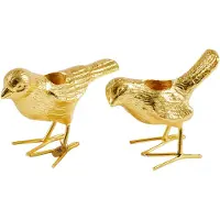 Pols Potten Kaarshouder Flock of Birds Gold (Set van 2)