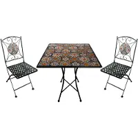 Axi Camilla 3-delige Mozaïek Bistroset Casa del Sol | Bistro Set met tafel & 2 stoelen | Balkonset van metaal & Mozaïek design