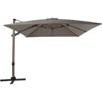 Axi Apollo Premium Zweefparasol 300x300cm Eikenlook/taupe
